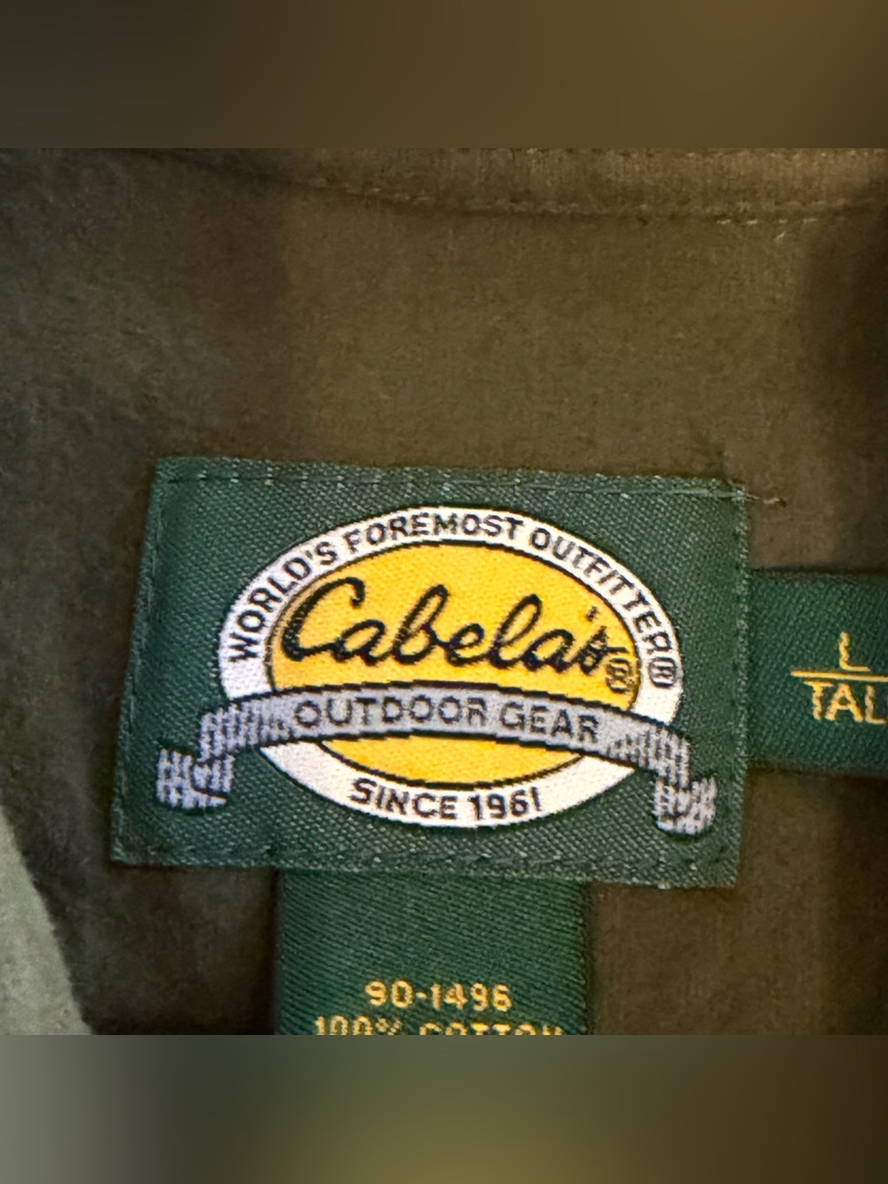 Cabelas Men's Olive Green Button-Up Utility Jacket Size LT Read Description - Picture 8 of 15